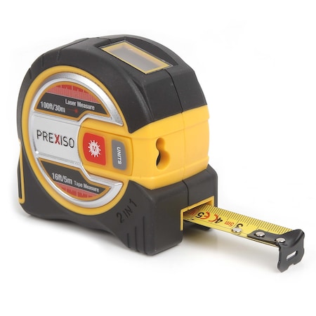 Prime-Line 2-in-1 Laser Tape, 98 ft. w/Laser, 16 ft. w/Tape, 98ft./16ft (Single Pack) PLT30CB